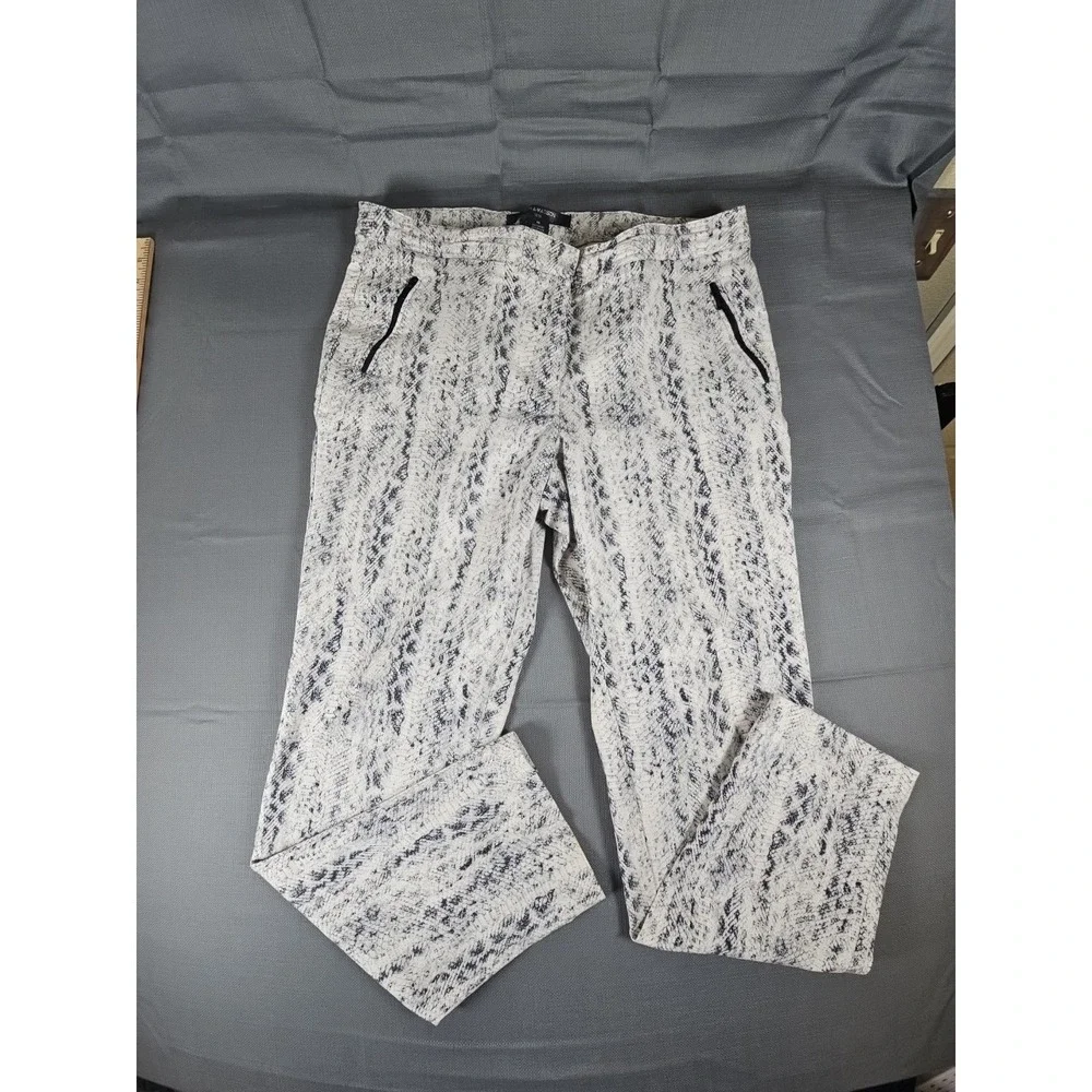 89th & Madison Snake‎ Print Pull-on Stretch Zip Pocket Pants Sz 14